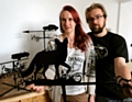ALL our own work . . . Jenny and Richard with their distinctive Black Fox signature work 