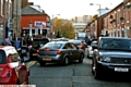 IN a jam: traffic chaos in Waterloo Street during a funeral 