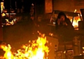 Sunita (SHOBNA GULATI) is trapped in the Rovers’ fire 

