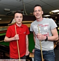 Josh (left) with final opponent Lee Fletcher 