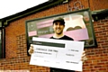 CHEQUE MATE . . . joint Chronicle Star Man winner Lee Croft. 
