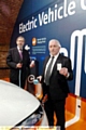 PLUG and go: Councillor David Hibbert (right) with chairman of Transport for Greater Manchester Andrew Fender 
