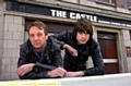 SAD farewell: manager Steve Jones (left) and assistant manager Bill Murray