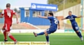 WHAT A STRIKE! Jose Baxter’s curling effort against Leyton Orient was voted Athletic’s goal of the season.