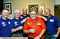ARROWING EXPERIENCE: Tony O'Shea (centre) gets to know some of the players at the Blue Belle, Royton. From left to right: Darren Gibbons, captain Vic Skinner, Phil Royales, David Rawstron and Mick Skinner. 
