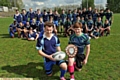 CAPTAINS: Billy McDermott (left), of Saddleworth School, and Alex Jobson, of Waterhead Academy, line up in front of their Year 11 colleagues. 