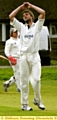 FRUSTRATION: Uppermill bowler Mark Lees deserves a change of luck. 