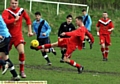 GO FOR IT . . . Springhead’s Johnny Pauley gets a shot in against Stockport Georgians