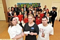 HELPING: (from left) Natalie Hughes, Joanne Terry from COPS and Kevin Hughes 
