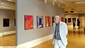 Brian Clarke at his Gallery Oldham exhibition 
