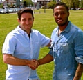 Sidney Schmeltz gets a warm welcome from Athletic boss Lee Johnson.