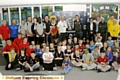 ON show . . . The Rugby League World Cup at Mahdlo, with England’s Kevin Sinfield, along with Terry Flanagan, Roughyeds players and youngsters 
