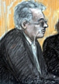 AN artist’s sketch of Ian Brady in his first public appearance in decades 