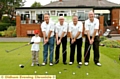 GETTING into the swing (l-r): Alexander Vaughan, his grandad Mike Cocker, Derek Ashford, Tony Doidge and Dave Whaley. 