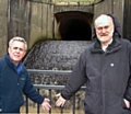 THE future is green . . . Bill Edwards (left) with Mike Rooke from the Greenfield and Grasscroft Residents Association. 