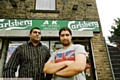 ATTACKED . . . Abrar Ahmad (left) and his friend Hamza Ali 

