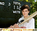 HE’S A CRACKER: James Howard at Saddleworth Cricket Club. 