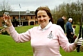 SUSAN BARLOW raises a glass to her new course record. 
