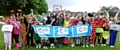 LONG WALK: children from St Joseph's 
