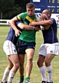 ON THE CHARGE . . . Oldham’s loan prop Nathan Mason will be in action on Sunday. 