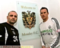 NEW BAND LEADER: Peter Band (right) with former Mossley boss Steve Halford 