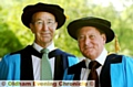 Honorary graduates Ian Kershaw (left) and Cyril Brandford. 
