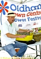 Green fingers . . . TV gardener Joe Swift talks to shoppers about his plants 