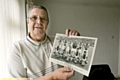 memories of made of this . . . Albert Jackson points to himself in an Athletic team line-up from the 1964-65 season. Jimmy Frizzell (back, left), Jackson, Ken Brannagan, Johnny Bollands, Allan Lawson, Alex Cameron; Bob Ledger (front, left), Bobby Craig, Jimmy Harris, Jim Bowie, Johnny Colquhoun. 
