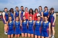 ALL SMILES . . . Oldham Netball Club under-15s. 
