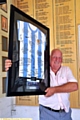 RETIRING . . . Neil Wheelton with his signed shirt 

