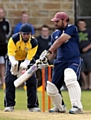 Delph’s Faisal Butt gets an edge and is caught behind in the Twenty20 final. 