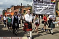 The Gay Gordons took to the town centre 