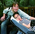 Jeremy with his daughter Cariad 
