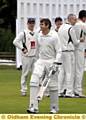 SAME OLD STORY: Michael Pote endured a typical slice of bad luck at Heywood in the John Willie Lees Wood Cup when he was run out after a shot from the opposite end was deflected on to the stumps by Riley Paterson. 