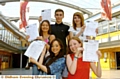 WE did it (back, from left): Hayley Evans, Oliver Taylor and Samantha Lear. Front: Rebecca Kelly and Eleanor Rowbotham 

