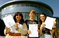 TOP of the class (from left): Sarah-Jane Callender, Jonathan Dalton and Emma Helm. 
