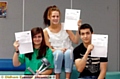 WILL to succeed . . . from left, Leah Glendenning, Roni Spencer and Shamil Abakarov