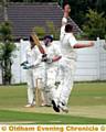 LEAD BY EXAMPLE: captains Matthew Taylor of Werneth (batsman) and Crompton’s Carl Taylor (bowler) will have key roles to play for their clubs tomorrow. 
