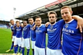 ATHLETIC have plenty of attacking options this season. Pictured are, from the left: Jonson Clarke-Harris, James Dayton, Sidney Schmeltz, Cristian Montano, Charlie MacDonald, Jose Baxter and Adam Rooney. 
