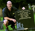 Stonemason Christian Hague, who added Lily’s name to the memorial