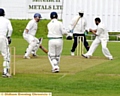 Mohammed Zaman Khan: Werneth’s professional (right) hit 221 not out against Oldham last weekend 