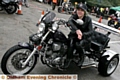 Biker Nicole Matthews (17), didn't let the bad weather put her off at the Road Wizards charity bike show. 