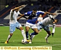CAUSING HAVOC: Dominic Poleon in action against Coventry on Tuesday.
