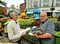 THE centre piece in Oldham town centre proved a winner with North-West in Bloom judges John Shepley (left) and Trevor Lees
