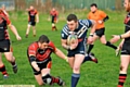 GO FOR IT: Hollinwood’s ex-Oldham player Matt Foggerty. 