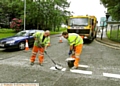 New give way lines on Waterloo Street, scene of several accidents in recent years.