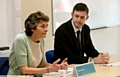 PROJECT launch . . . Estelle Morris with Oldham Council leader Jim McMahon