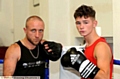 GUIDING LIGHT: Will Cawley with his trainer Tommy Mooney.
