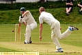 TONS OF FUN: Liam Mason made his second century of the season against Littleborough on Sunday.