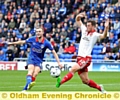 CARL WINCHESTER . . . the midfield man, pictured playing against Sheffield United in October, is set to start on Saturday.